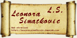 Leonora Simatković vizit kartica